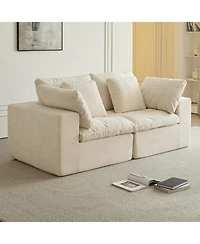 Streamdale Furniture Modular Sectional Sofa, Modern Minimalist Corduroy Couch, Sleeper Sofa