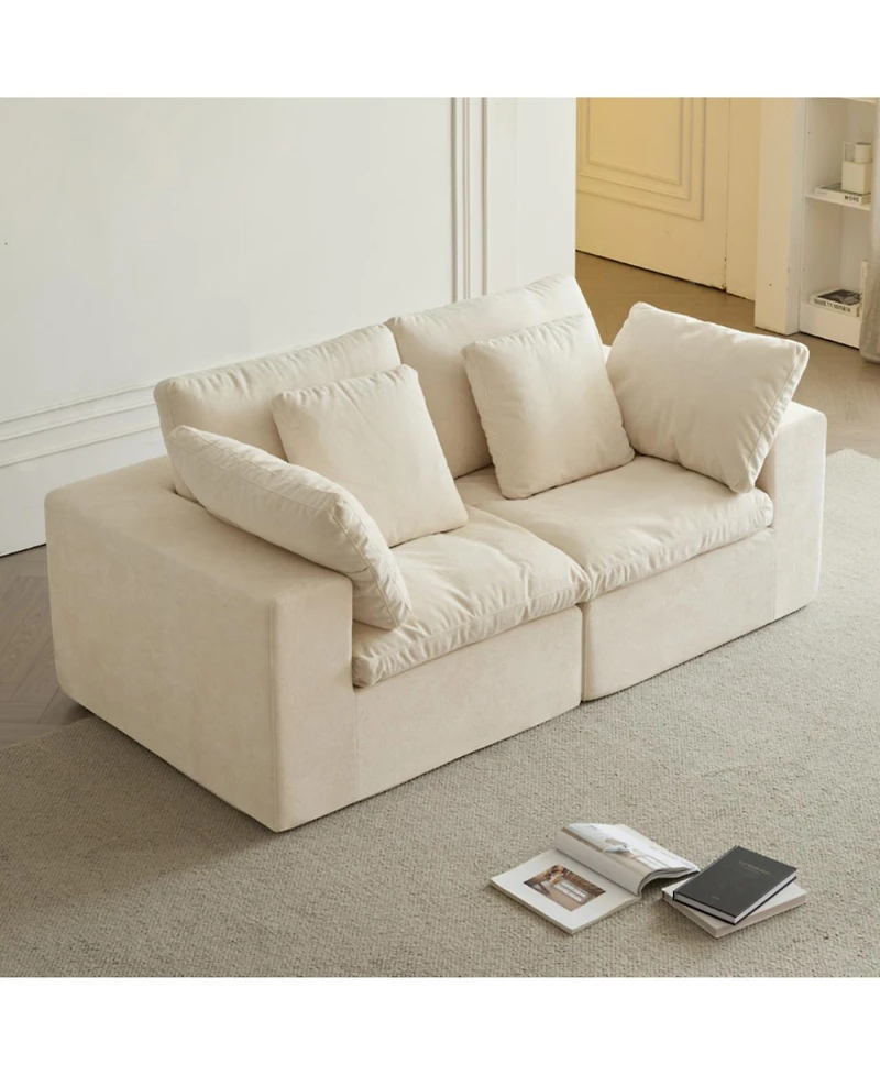 Streamdale Furniture Modular Sectional Sofa, Modern Minimalist Corduroy Couch, Sleeper Sofa