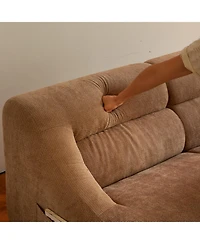 Streamdale Shoes sofa-in-a-Box Memory Foam 2-Seater Couch, No Install, Easy Transport, Brown