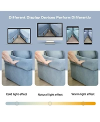 Streamdale Furniture Streamdale Oversized Cloud Modular L-Shape Sectional Couch, Soft Corduroy, Blue