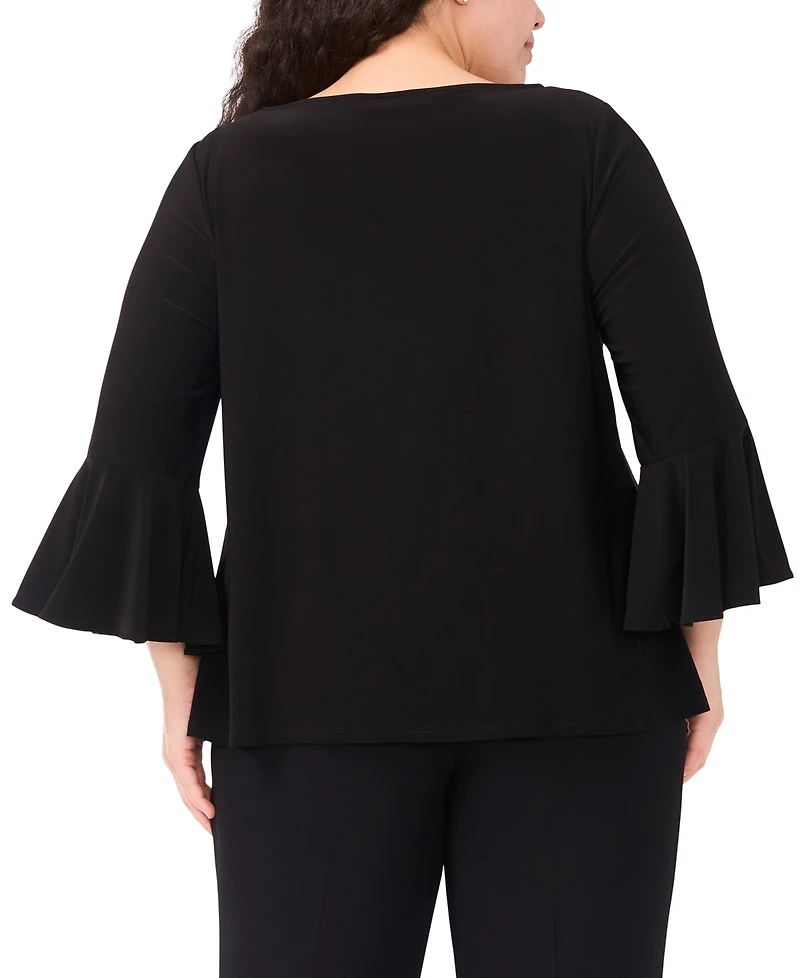 Msk Plus Boat Neck Faraj Top