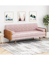 Streamdale Furniture Aidan Mid-Century Modern Tufted Fabric Sofa