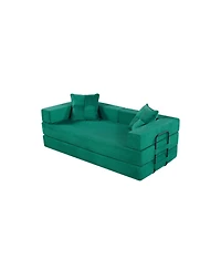 Streamdale Furniture Sleeper Sofa Bed with Square Pillow - Corduroy Folding Mattress Couch