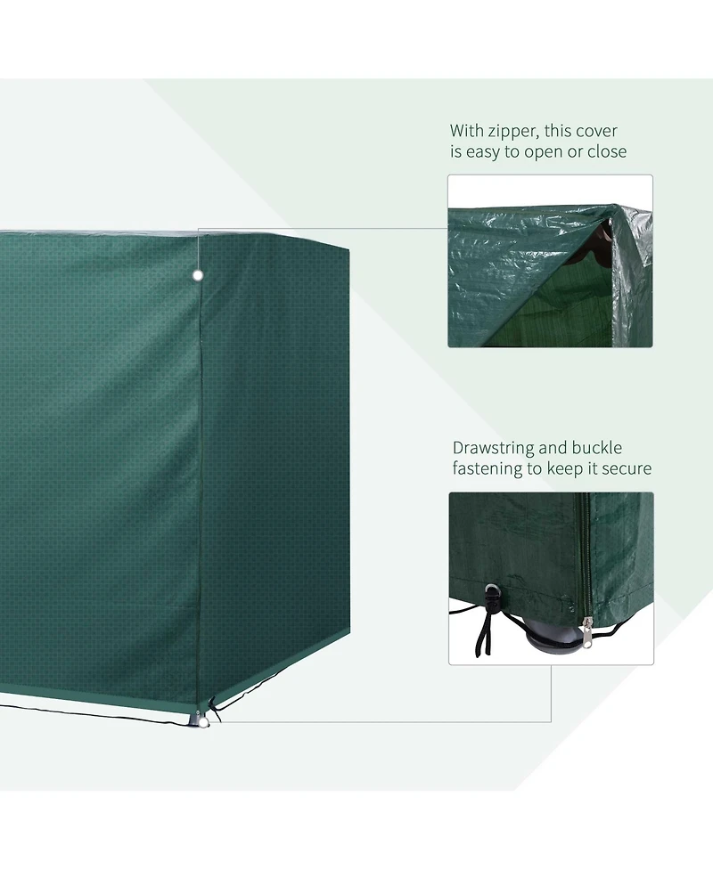 Outsunny 3-Seater Patio Swing Cover Waterproof 85" X 61" X 59",