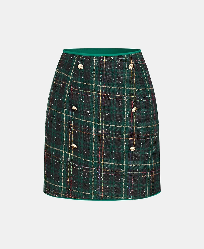 Cupshe Women's Encore Plaid Mini Skirt