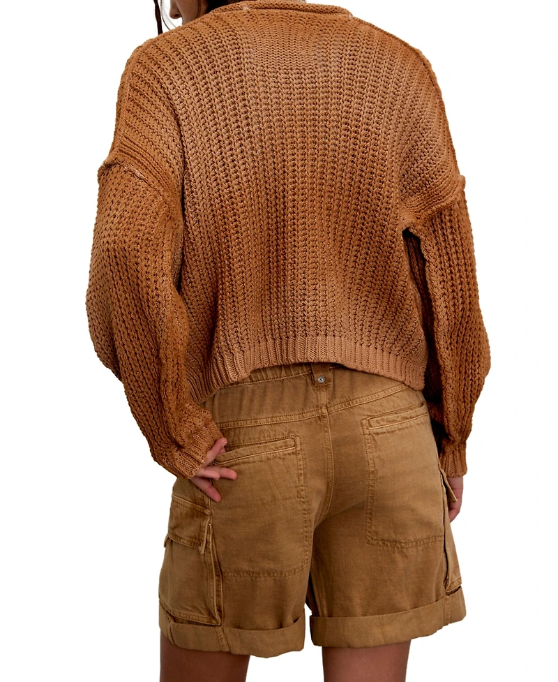 Free People Women's Frankie Washed Low-Rise Shorts