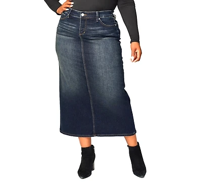 Slink Jeans Women's Denim Maxi Skirt 37"length with side vents