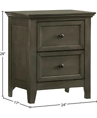 Intercon Nightstand, 2 Drawer in Gray