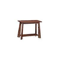 Porter Designs Kalispell Solid Sheesham Wood End Table, Natural