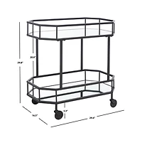 Silva 2 Tier Octagon Bar Cart