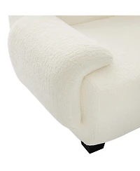 Streamdale Modern Chenille 3-Seater Sofa with Curved Armrests