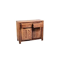 Porter Designs Urban Solid Sheesham Wood 2 Drawer Sideboard
