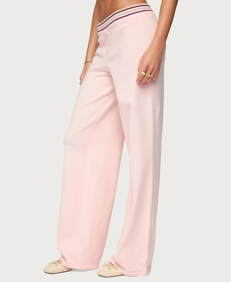 Edikted Women's Miya Stripey Knit Pants