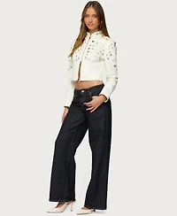 Edikted Women's Elira Iridescent Fitted Jacket