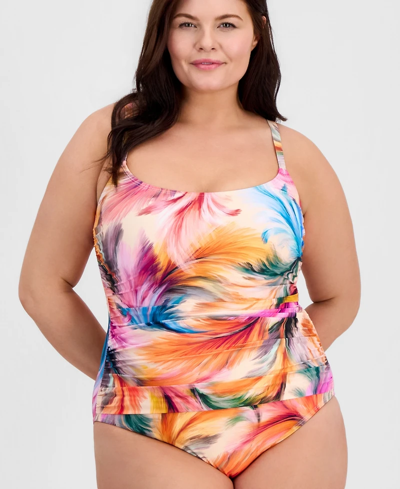 La Blanca Plus Scoop Neck One-Piece Swimsuit