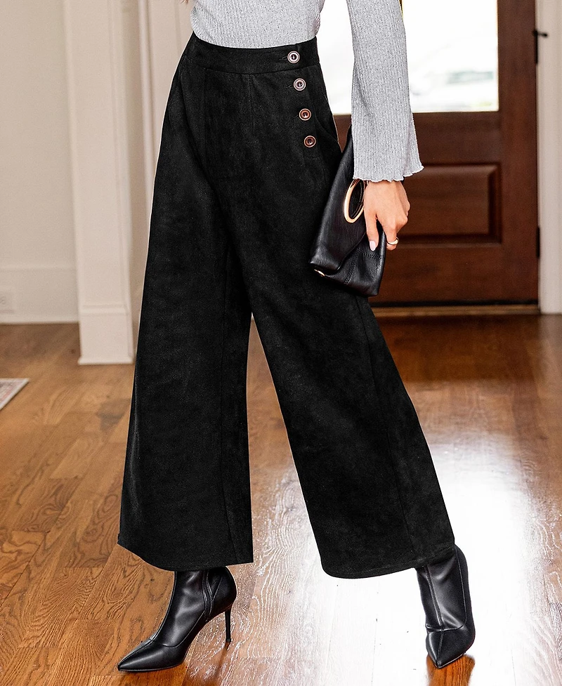 Cupshe Women's Yacht Club Black Pants