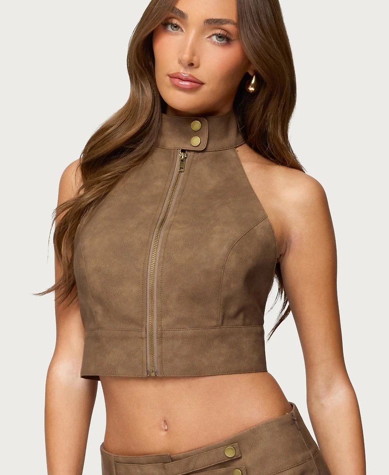 Edikted Womens Karly Open Back Top