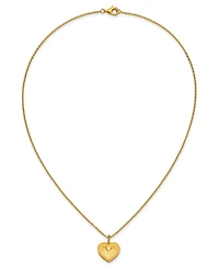 Macy's Heart Cable Chain Pendant Necklace in 24k Yellow Gold