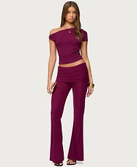 Edikted Women's Halli Fold Over Mini Skirt Pants