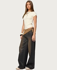 Edikted Women's Oliana Ribbed Boat Neck T Shirt