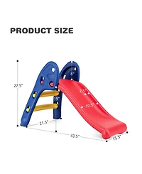 Sugift 2 Step Children Folding Plastic Slide