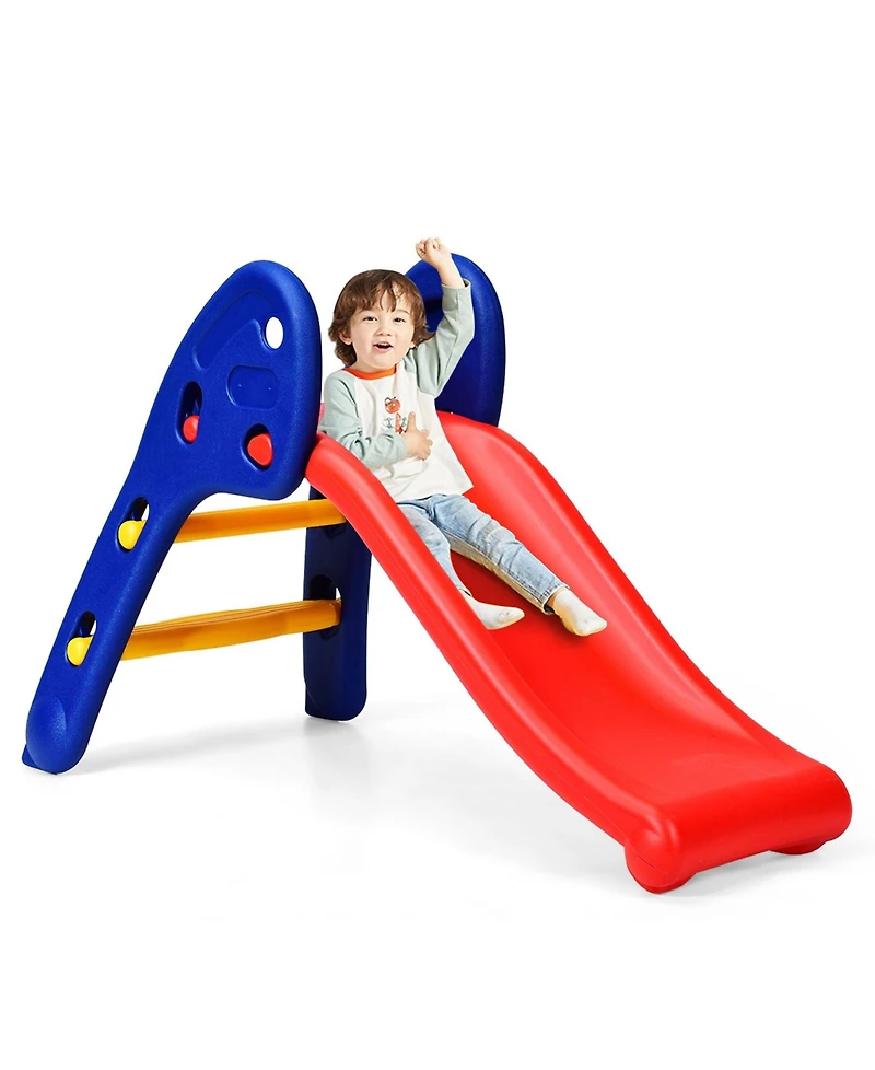 Sugift 2 Step Children Folding Plastic Slide