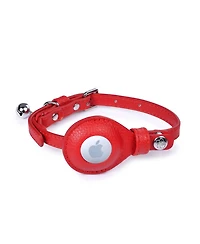 Blueberry Pet Silver-Powered Freshness Microfiber Leather AirTag Cat Collar with Bell Sweet Pink