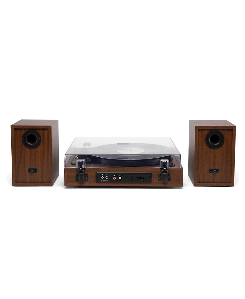 Victrola Harmony Bluetooth Turntable System with Speakers, Walnut