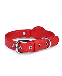 Blueberry Pet Silver-Powered Freshness Microfiber Leather Airtag Dog Collar Sweet Pink