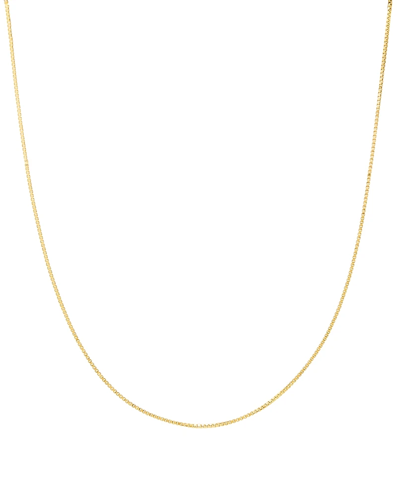 Macy's Solid Box Chain Necklace in 14K Yellow Gold
