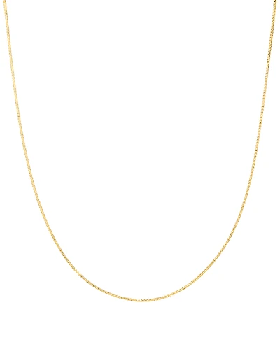 Macy's Solid Box Chain Necklace in 14K Yellow Gold