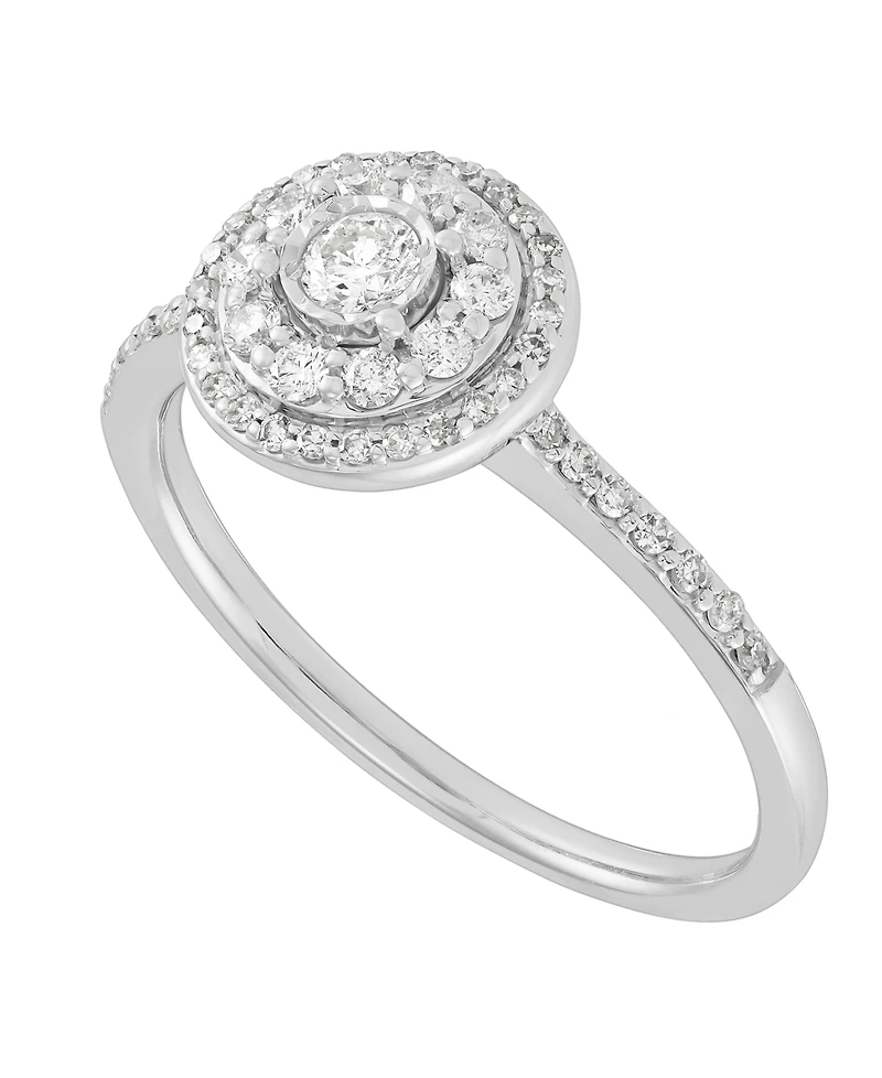 Macy's 2-Pc. Diamond Bridal Ring (1/2 ct. t.w.) in 10k White Gold