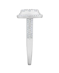 Macy's Diamond Halo Ring (1/2 ct. t.w.) in 10k White Gold