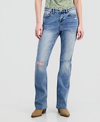 Madden Girl Juniors' Ripped Bootcut Jeans