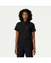 Jaanuu Women's Savi 1-Pocket Classic Banded Collar Scrub Top