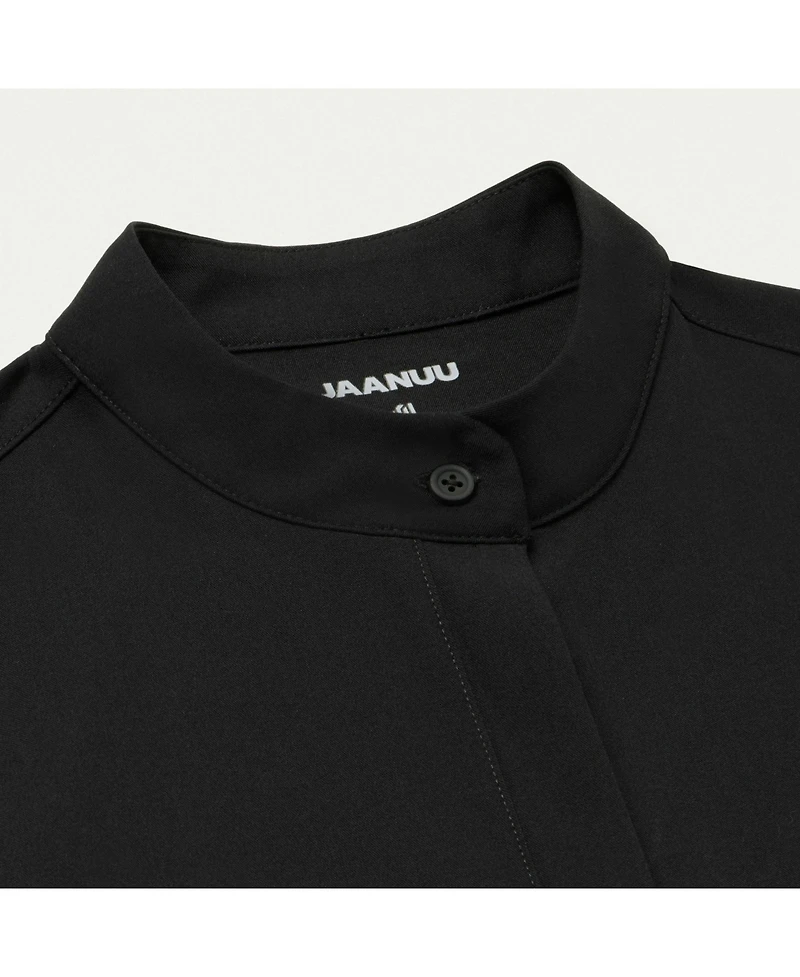 Jaanuu Women's Savi 1-Pocket Classic Banded Collar Scrub Top