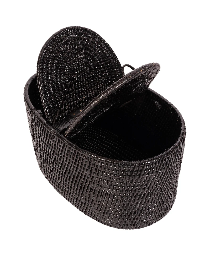 Artifacts Rattan Oval Double Tissue Roll Box