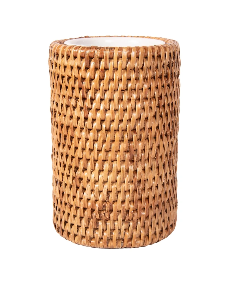 Artifacts Rattan Round Tumbler with Ceramic Insert