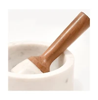 Verve Culture Marble and Wood Mortar & Pestle