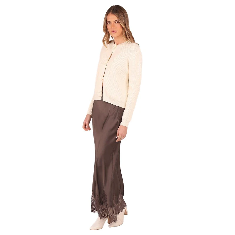 Petal and Pup Women's Alira Lace Trim Midi Skirt