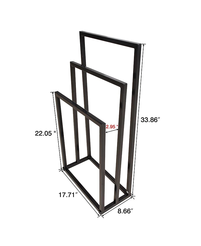 Lovmor Metal Freestanding Towel Rack 3 Tiers Hand Towel Holder Organizer for Bathroom Accessories