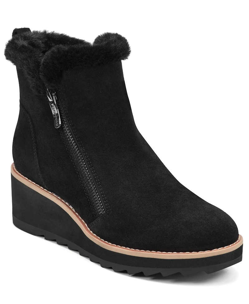 Easy Spirit Women's Jane Round Toe Wedge Booties