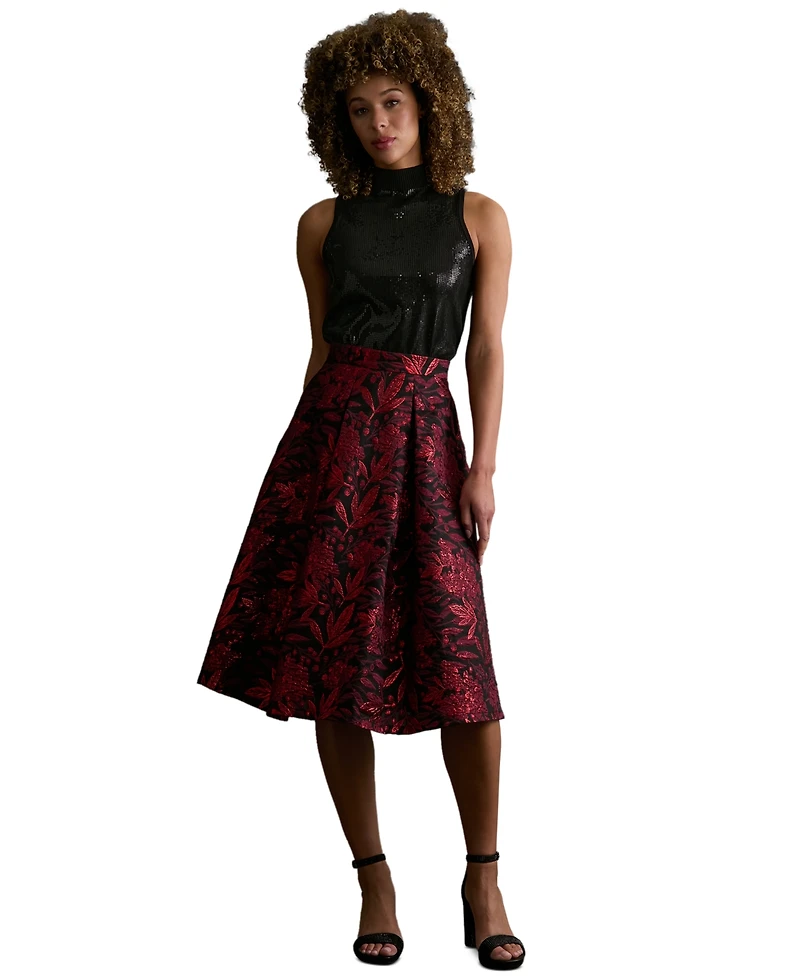 Muse Plus Size Pleated Ballgown Skirt