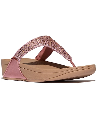 FitFlop Women's Crystal Mix-Metal Metallic Slip-On Toe-Post Sandals