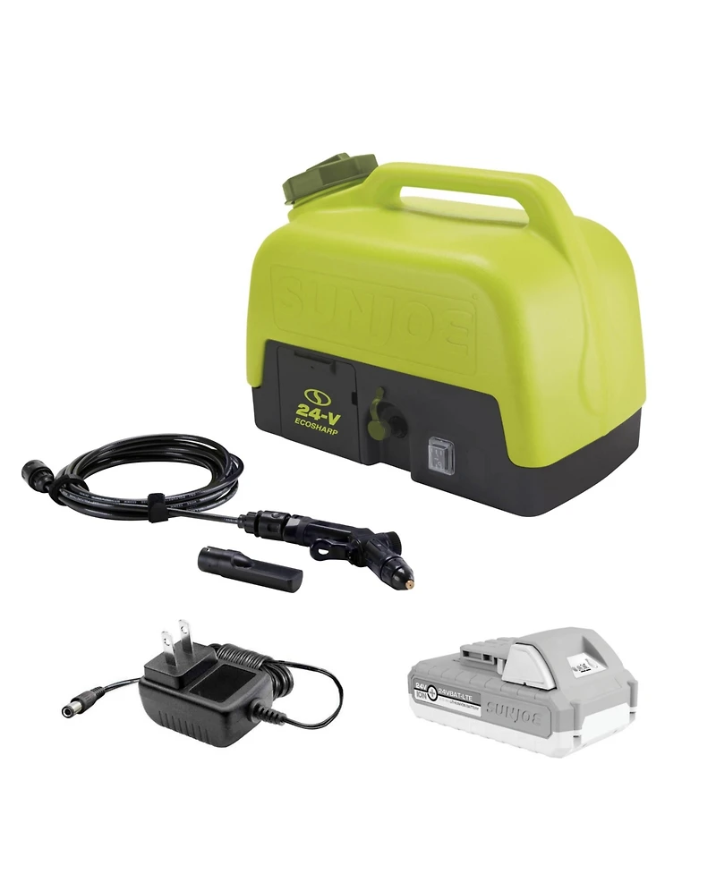 Sun Joe 24V Ionmax Cordless Sink/Shower Spray Washer Kit with Battery, WA24C-lte