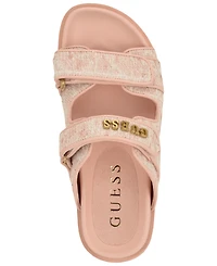 Guess Women's Fabulon Two Strap Sporty Footbed Sandals