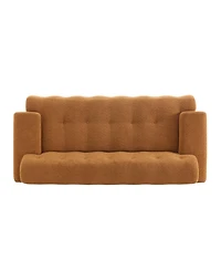 Streamdale Furniture 88" Cloud 3 Seater Boucle Sofa with Button Tufted Comfy Upholstered Couch, Nomad