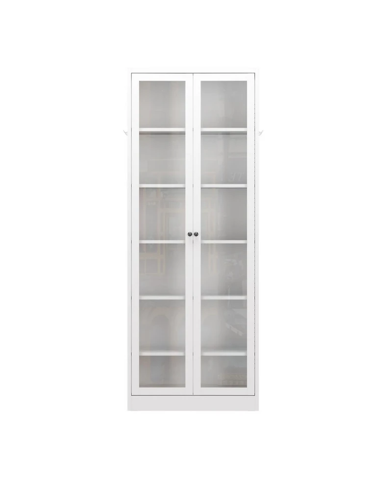 Streamdale FurnitureMetal Kitchen Pantry Cabinet - 72" Tall Storage with 5 Adjustable Shelves, White