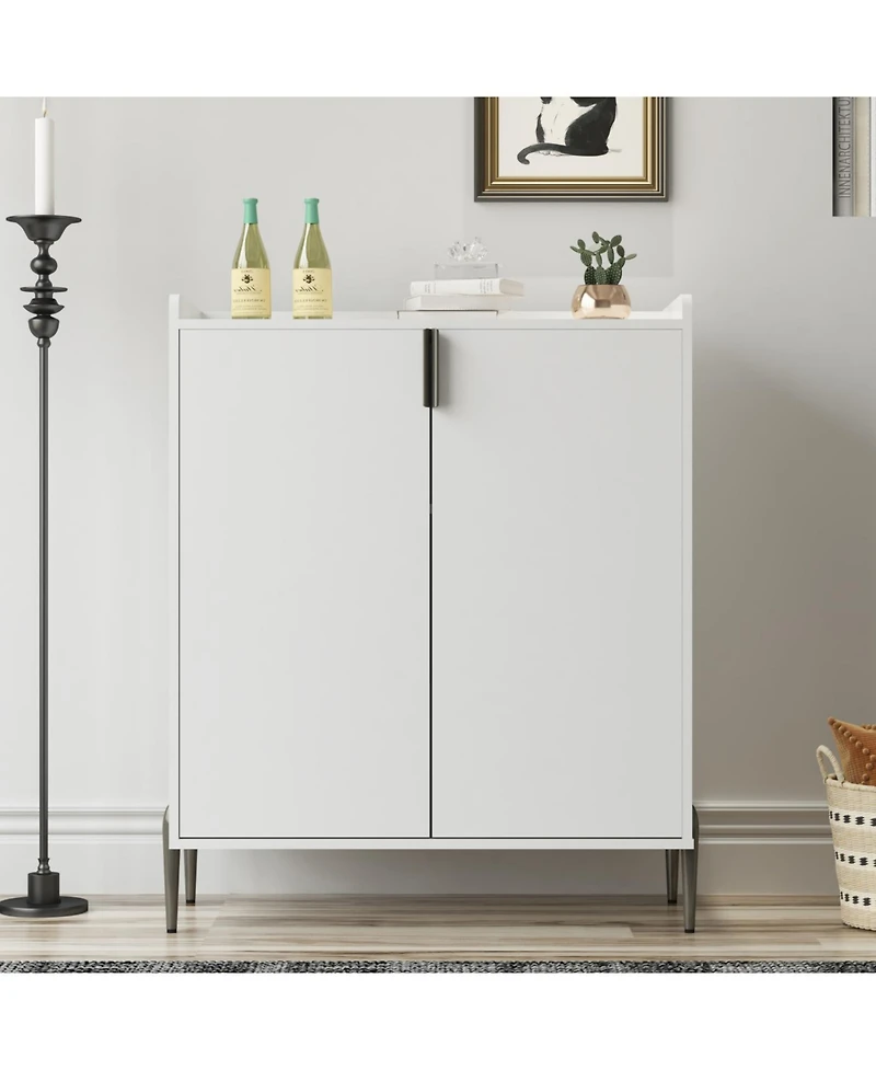 Streamdale Furniture Streamdale Home wine bar cabinet with rack & shelf, modern sideboard buffet