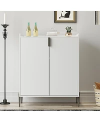 Streamdale Furniture Streamdale Home wine bar cabinet with rack & shelf, modern sideboard buffet